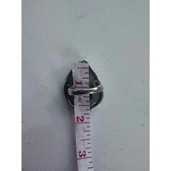 SAJEN WINDOW DRUSY FOREST SAJEN SILVER COLLECTION PLATINUM OVER SILVER RING - Picture 9 of 10